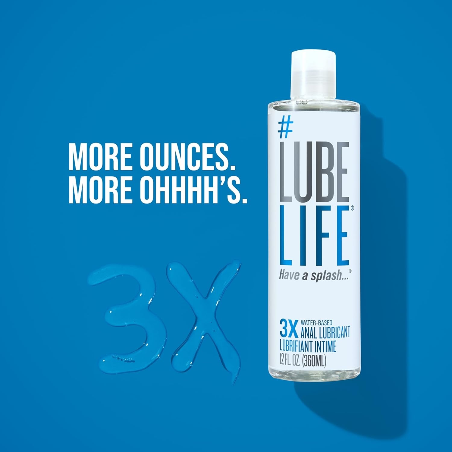 image:imageLUBELIFE 3X Anal Lube Extra Thick Water Based Lube for Men Women amp Couples NonSticky Toy amp Condom Compatible Personal Lubricant 8 Fl Oz12 Fl Oz Pack of 1
