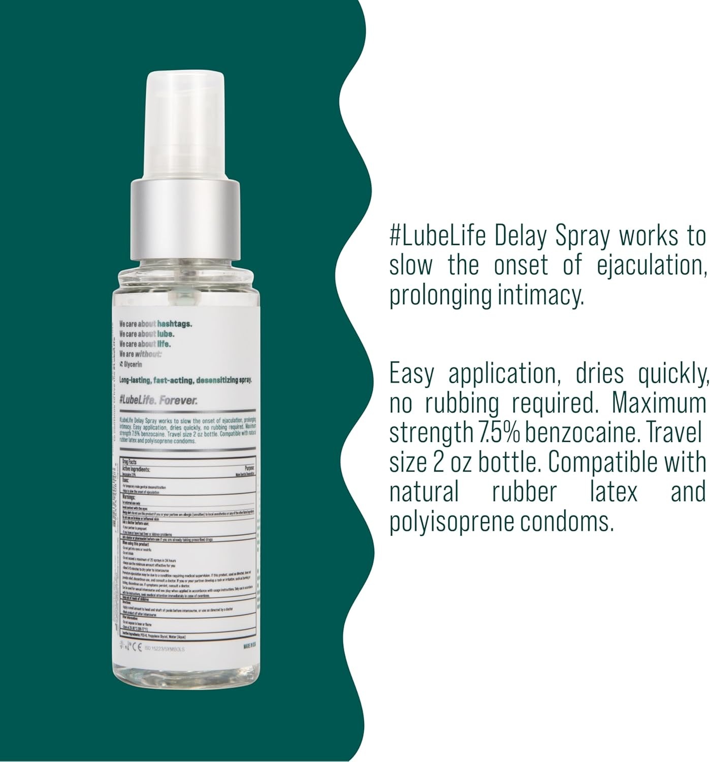 image:imageLUBELIFE Climax Control Delay Spray Male Genital Desensitizer with Active Ingredient Benzocaine to Keep You Lasting Longer StaminaEnhancing for Men and Couples 2 Fl OzDelay Spray