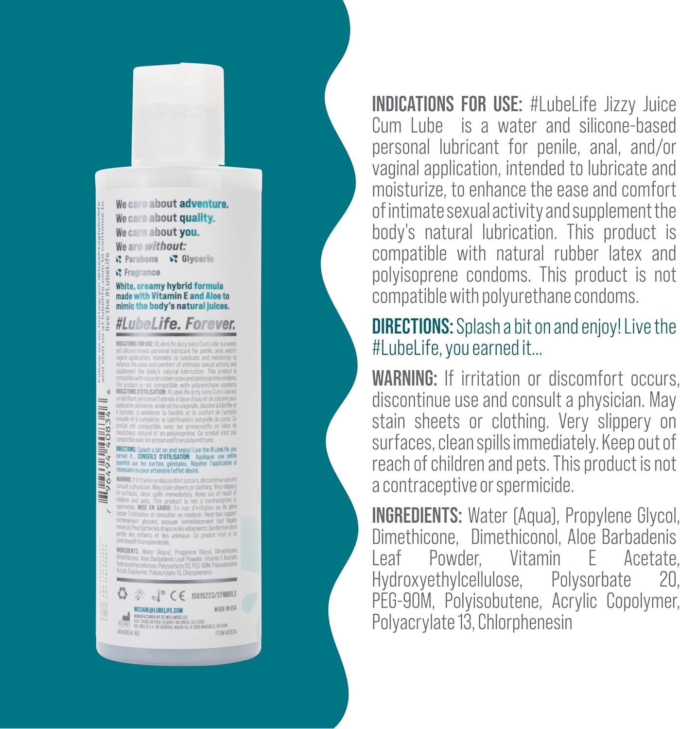 image:imageLUBELIFE Fertility Lube Water Based Personal Lubricant for Men Women amp Couples Pregnancy Must Haves SpermFriendly Vegan Travel Size 2 Fl OzJizzy Juice