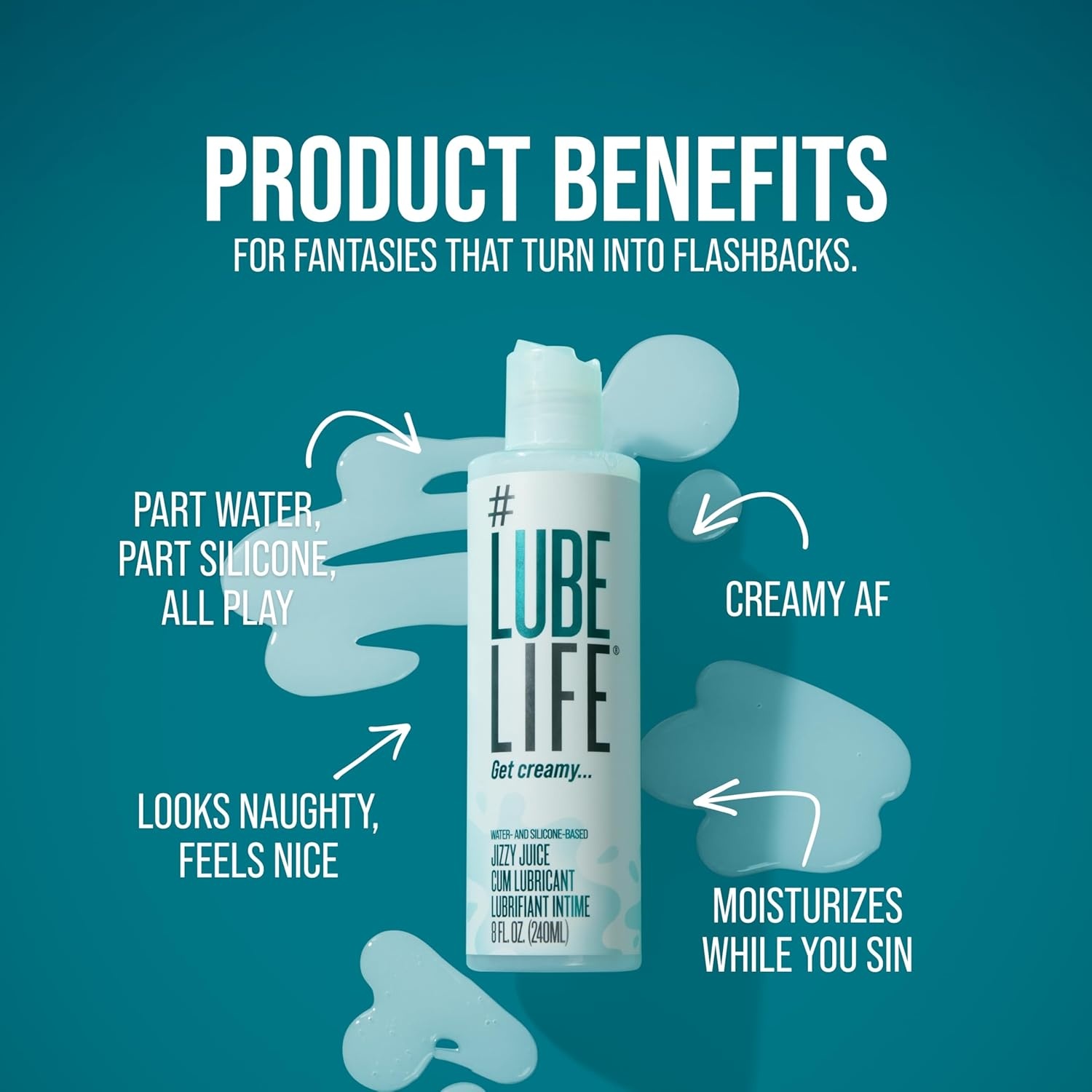 image:imageLUBELIFE Fertility Lube Water Based Personal Lubricant for Men Women amp Couples Pregnancy Must Haves SpermFriendly Vegan Travel Size 2 Fl OzJizzy Juice