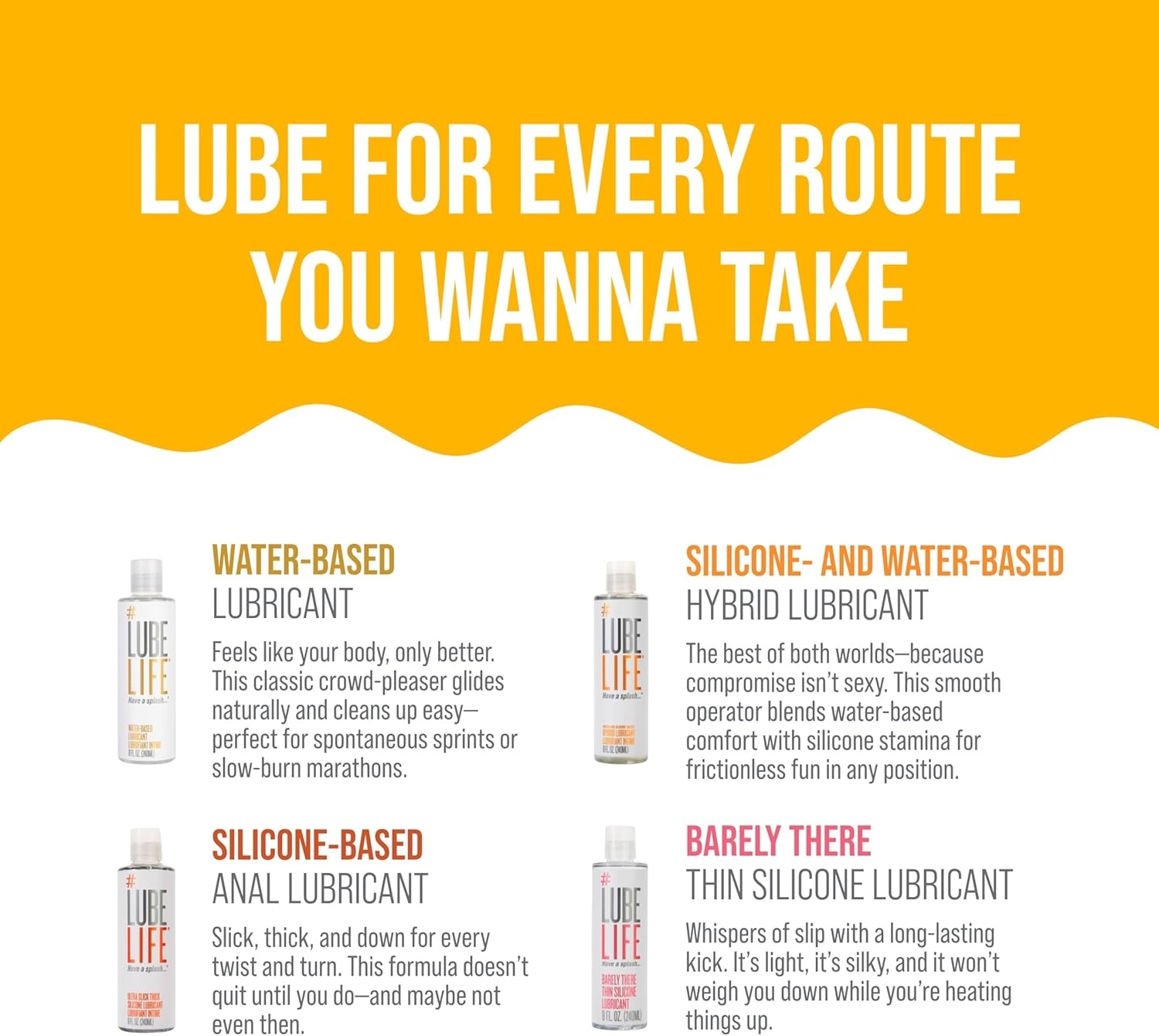image:imageLUBELIFE Ultra Slick Thick SiliconeBased Lubricant Water Resistant Thick Silicone Lube for Men Women and Couples 8 Fl Oz03 Fl Oz Pack of 8