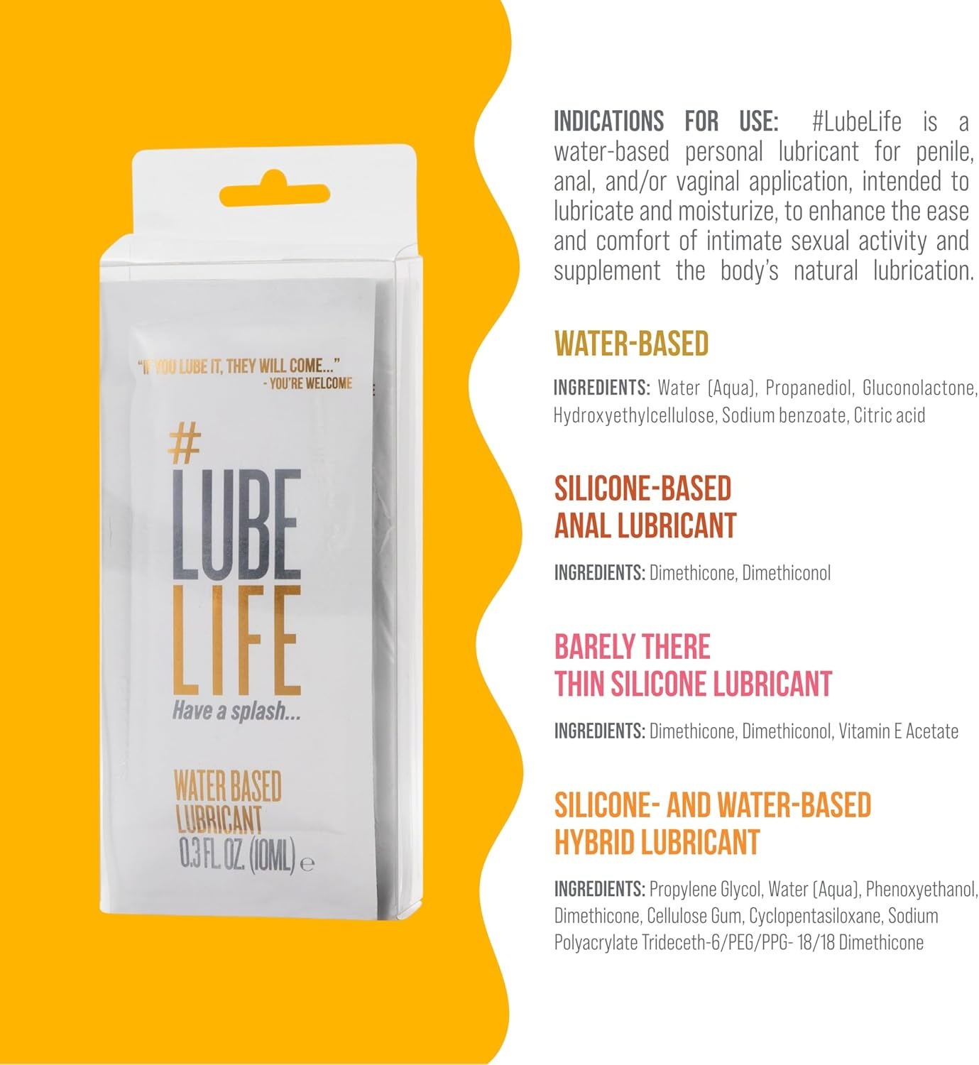 image:imageLUBELIFE Ultra Slick Thick SiliconeBased Lubricant Water Resistant Thick Silicone Lube for Men Women and Couples 8 Fl Oz03 Fl Oz Pack of 8