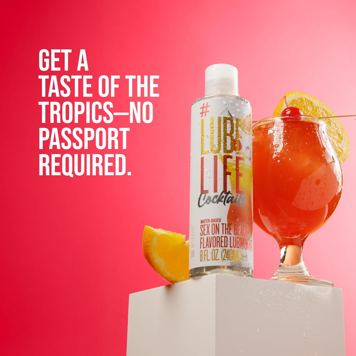 image:imageLUBELIFE WaterBased Fun On The Beach Flavored Lubricant Personal Lube for Men Women and Couples Made Without Added Sugar 8 Fl Oz