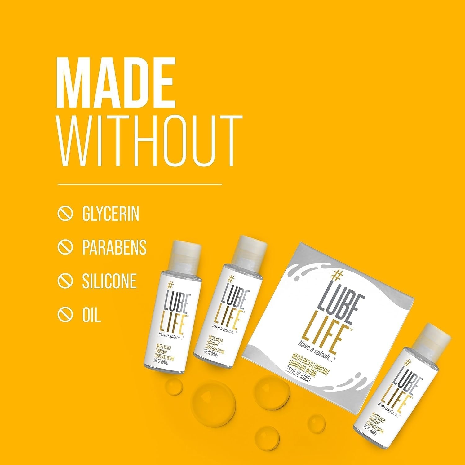 image:imageLUBELIFE WaterBased Lube 2 Fl Oz Personal Lubricant for Men Women amp Couples Travel Size NonStaining Easy CleanUp ToySafe2 Fl Oz Pack of 3