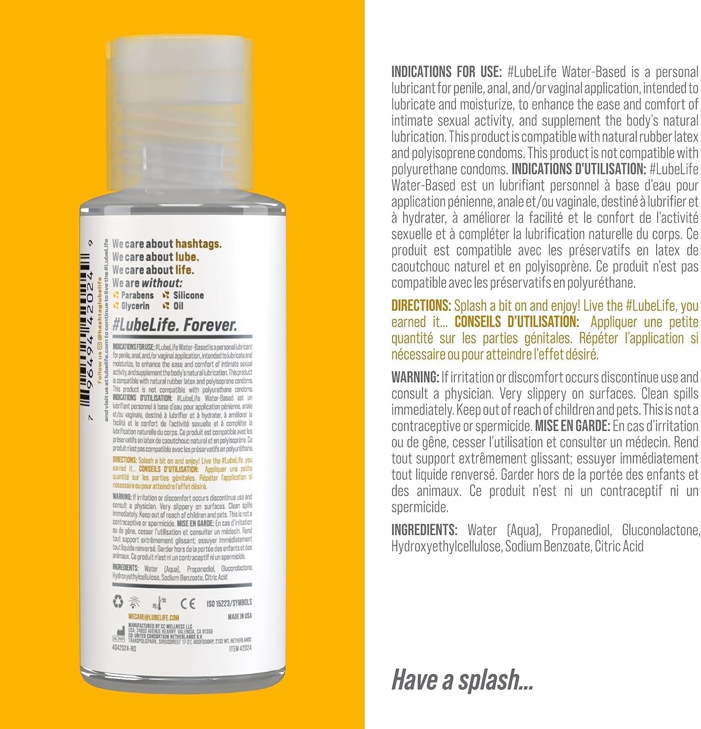 image:imageLUBELIFE WaterBased Lube 2 Fl Oz Personal Lubricant for Men Women amp Couples Travel Size NonStaining Easy CleanUp ToySafe2 Fl Oz Pack of 3