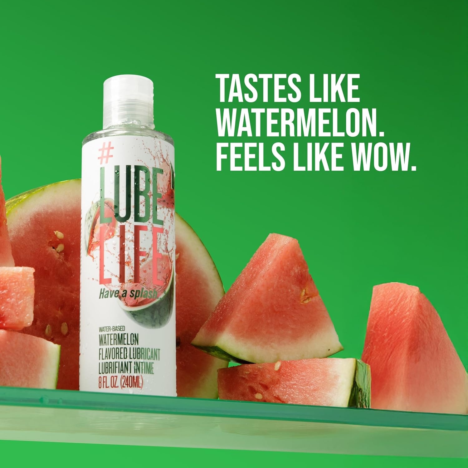 image:imageLUBELIFE WaterBased Watermelon Flavored Lubricant Personal Lube for Men Women and Couples Made Without Added Sugar 8 Fl Oz8 Fl Oz Pack of 1