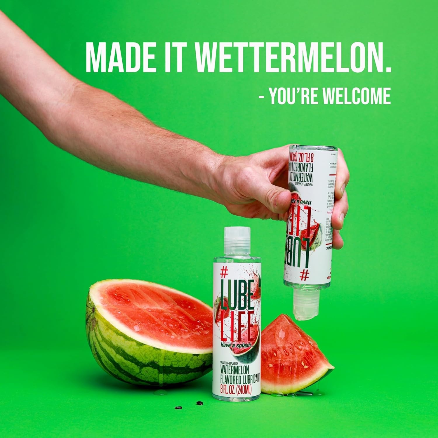 image:imageLUBELIFE WaterBased Watermelon Flavored Lubricant Personal Lube for Men Women and Couples Made Without Added Sugar 8 Fl Oz8 Fl Oz Pack of 1