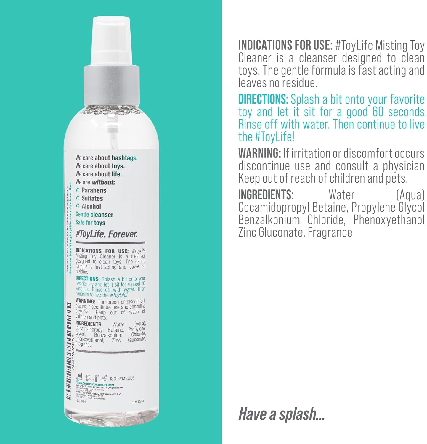 image:imageToyLife LUBELIFE AllPurpose Misting Toy Cleaner AllPurpose Cleaning Solution Sprays Perfect Amount 8 Fl Oz8 Fl Oz Pack of 2