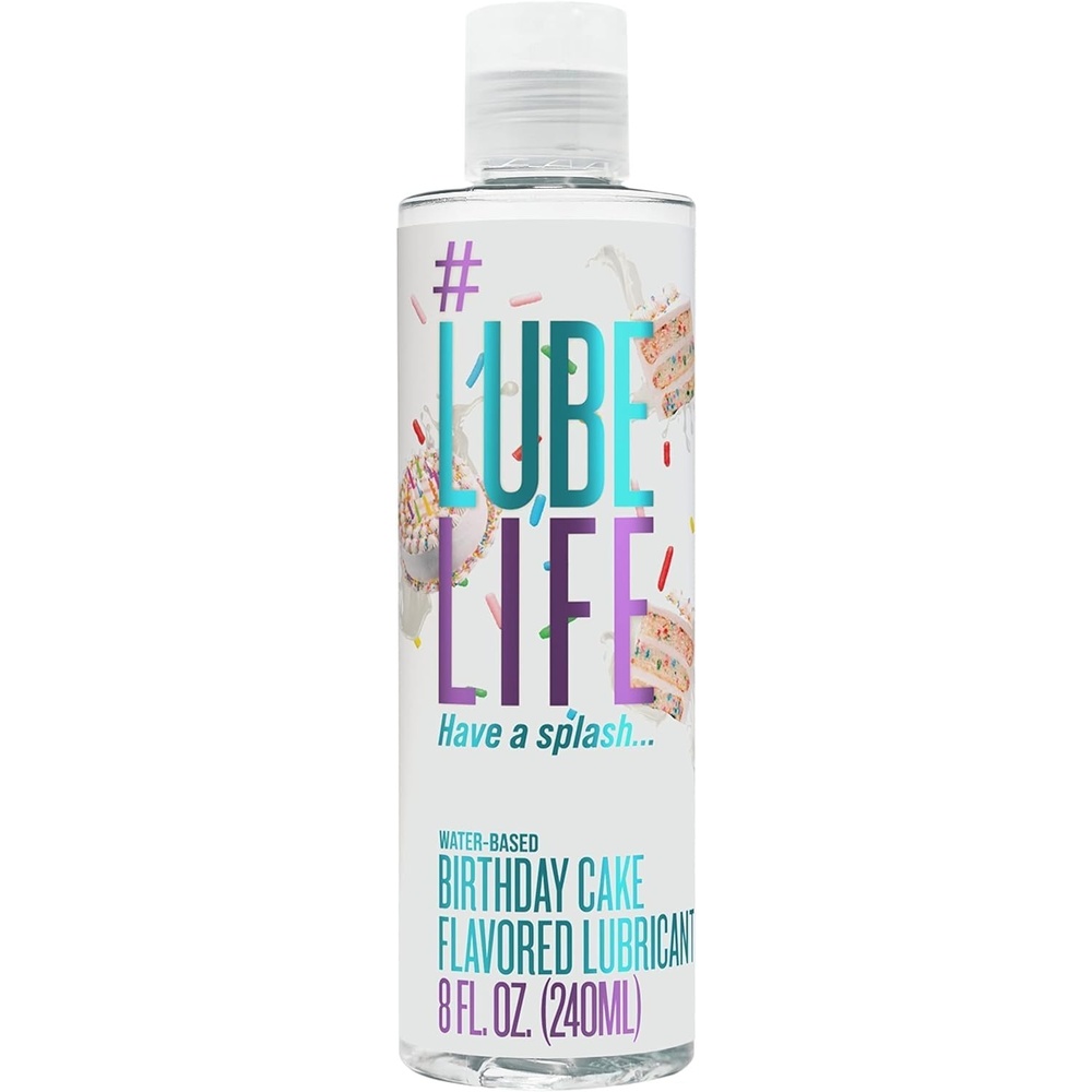 image:imageLUBELIFE WaterBased Birthday Cake Flavored Lubricant Personal Lube for Men Women and Couples Made Without Added Sugar 8 Fl Oz
