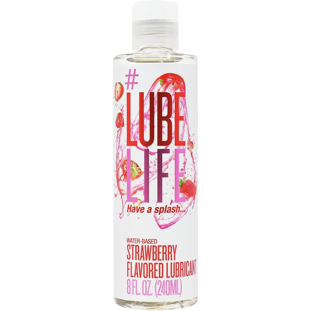 image:imageLUBELIFE WaterBased Strawberry Flavored Lubricant Personal Lube for Men Women and Couples Made Without Added Sugar 8 Fl Oz8 Fl Oz Pack of 1