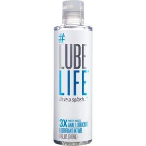 LUBELIFE 3X Anal Lube – Extra Thick Water Based Lube for Men, Women & Couples – Non-Sticky, Toy & Condom Compatible Personal Lubricant, 8 Fl Oz(8 Fl Oz (Pack of 1))