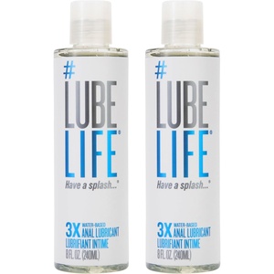 LUBELIFE 3X Anal Lube – Extra Thick Water Based Lube for Men, Women & Couples – Non-Sticky, Toy & Condom Compatible Personal Lubricant, 8 Fl Oz(8 Fl Oz (Pack of 2))