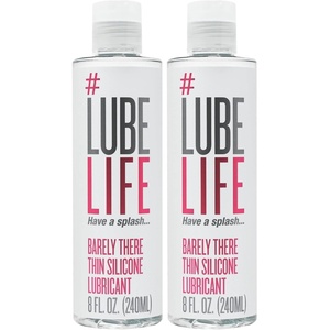 LUBELIFE Ultra Slick Thick Silicone-Based Lubricant, Water Resistant, Thick Silicone Lube for Men, Women and Couples, 8 Fl Oz(8 Fl Oz (Pack of 2))