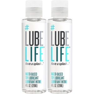 LUBELIFE Water Based Lube – Toy-Safe Personal Lubricant for Men, Women & Couples, Travel Size, Non-Staining, Easy Clean-Up, 8 Fl Oz(4 Fl Oz (Pack of 2))