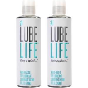 LUBELIFE Water Based Lube – Toy-Safe Personal Lubricant for Men, Women & Couples, Travel Size, Non-Staining, Easy Clean-Up, 8 Fl Oz(8 Fl Oz (Pack of 2))