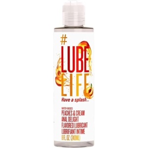 LUBELIFE Water-Based Anal Lube for Men, Women & Couples – Personal Lubricant Safe for Ingestion, Toy & Condom Compatible, Water Based Lubricant Gel for Privacy & Intimacy (32 Fl Oz)(Peaches and Cream)