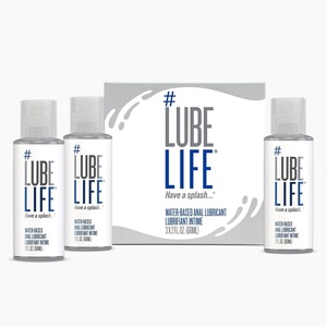LUBELIFE Water-Based Anal Lube for Men, Women & Couples – Personal Lubricant Safe for Ingestion, Toy & Condom Compatible, Water Based Lubricant Gel for Privacy & Intimacy (32 Fl Oz)(Unflavored)