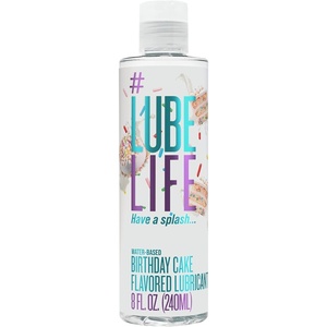 LUBELIFE Water-Based Birthday Cake Flavored Lubricant, Personal Lube for Men, Women and Couples, Made Without Added Sugar, 8 Fl Oz