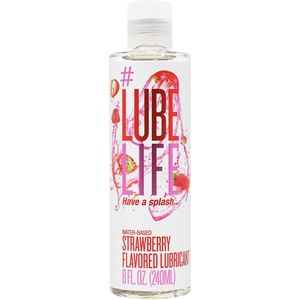 LUBELIFE Water-Based Strawberry Flavored Lubricant, Personal Lube for Men, Women and Couples, Made Without Added Sugar, 8 Fl Oz(8 Fl Oz (Pack of 1))